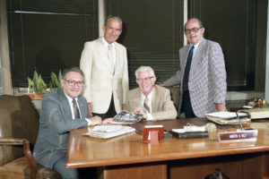 Andy Holt (center) with Ed Boling, Joe Johnson and Charlie Brakebill